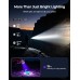 EOIWUY Torch Rechargeable Clip-On, 4-in-1 Spotlight/UV/COB Floodlight [Energy Class B] UV Torches LED Super Bright 1300LM, Flat Design Magnetic Flashlight, for Dog Walking, Camping, Emergency, Pet Urine Detector