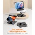 EOIWUY Laptop Ständer mit 360° Drehteller, Verstellbar Laptop Stand, Ergonomischer, Belüfteter, Faltbarer Notebook Ständer Halterung Telefonständer, Kompatibel mit MacBook Air/Pro, Dell, HP (10-16""), Schwarz