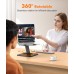 EOIWUY Laptop Stand with 360° Swivel Base, Portable Foldable Laptop Riser for Desk, Ergonomic Adjustable Cookbook Holders Computer Stand Holder for Team Work, Compatible with MacBook Pro/Air (10-16""), Black