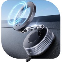 EOIWUY Handyhalterung Auto Magnet, Vakuum Magnetische Handy Halterung Auto für Magsafe mit Upgraded Nano-Gel Saugnapf, 360° Drehbar Handyhalter Auto, Faltbar KFZ Handyhalterung für iPhone & Android