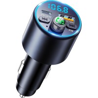 EOIWUY Bluetooth Car Adapter 5.3 with Powerful PD36W & QC3.0 [Fast Charging] Car Bluetooth FM Transmitter, [HiFi Crystal-Clear Sound] Wireless Radio Music Adapter Hands-Free Calling Kit