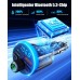 EOIWUY Aufgerüsteter Bluetooth Adapter Auto, [Schnellladung] FM Transmitter Auto Bluetooth 5.3 mit PD36W & QC3.0 18W, [HiFi-Kristallklarem Sound] Freisprechanlage KFZ Ladegerät GPS-Module, Schwarz