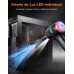 EOIWUY Aire Comprimido Limpieza PC, [Luz LED & Pantalla de Alimentación] Soplador de Aire Eléctrico para PC 3 Velocidades 90000RPM con 5 Boquillas, Soplador de Polvo Portátil para Sofá/Teclado/Coche