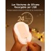 EOIWUY Luz Nocturna Infantil, Lampara Bebe Noche de Silicona Unicornio con 9 Cambio de Color Dual & Modo de Ciclo Luz, Control Táctil, Lampara Quitamiedos LED Recargable para Niñas y Niños