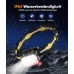 EOIWUY Stirnlampe LED Wiederaufladbar, Superhelle Kopflampe Stirnlampe Joggen mit Rotlichtwarnung, 6 Lichtmodi & 36 Stunden Laufzeit, 350LM Ultraleichte Headlamp für Camping/Radfahren/Laufen/Fischen
