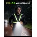 EOIWUY 800 Lumen Ultraleuchtstarkes Lauflampe Joggen mit Rotlicht [Energieklasse B] 7 Modi Lauflicht, 45° Lichtstrahl & 360°-Reflektorband Brustlampe, IPX4 Wasserdicht, USB Aufladbar, Laufzeit 4-25 Stunden