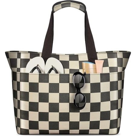 EOIWUY Large Beach Bag, 35L Waterproof Sandproof Beach Bags for Women, Foldable Gym Travel Beach Tote Bag with Zip Wet Compartment for Family, Pool, Shopping, Vacation Essentials EOIWUY Large Beach Bag, 35L Waterproof Sandproof Beach Bags for Women, Foldable Gym Travel Beach Tote Bag with Zip Wet Compartment for Family, Pool, Shopping, Vacation Essentials