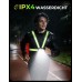 EOIWUY 800 Lumen Ultraleuchtstarkes Lauflampe Joggen mit Rücklicht, 7+2 Lichtmodi Lauflicht, 45° Lichtstrahl & 360°-Reflektorband Brustlampe, IPX4 Wasserdicht, USB Aufladbar, Laufzeit 4-25 Stunden